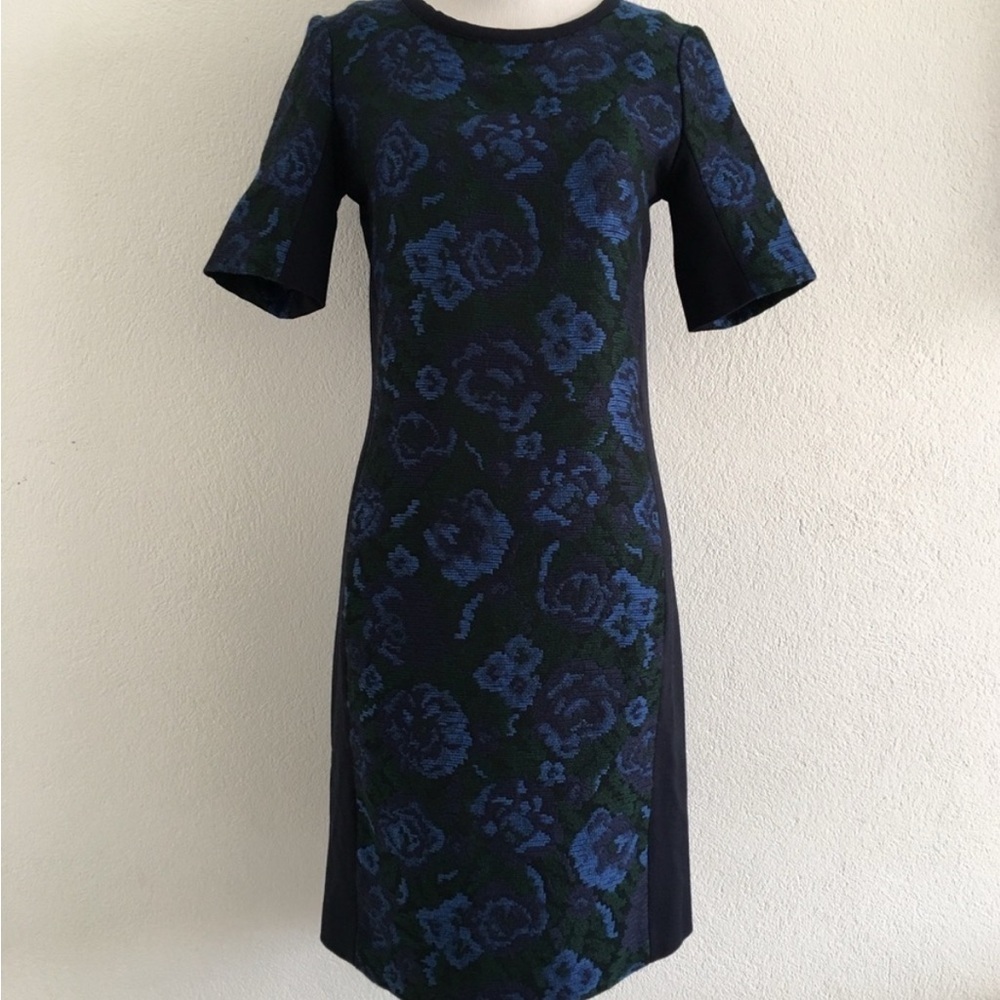 Pink Tartan Floral Sheath Dress Size S